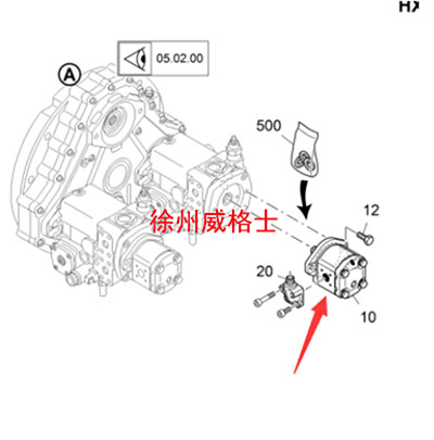 摊铺机转向齿轮泵零件号9628201000